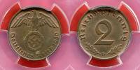 Germany, Third Reich 2 Reichspfennig Deutsches Reich, Drittes Reich Kursmuenze -