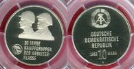DDR 10 Mark Gedenkmünze 30 Jahre Kampfgruppen der Arbeiterklasse PP -