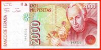Spain - Spanien 2000 Pesetas Dos Mil Pesetas Banco de Espana -