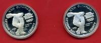 USA 2x1 Dollar Silbermünzen United States Mint Two-Coin Proof Set - Olympia 1992 Diskuswurf -