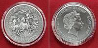 5 Dollar Silbermünze 2017 Salomonen, Solomon Islands Gladiators - 2 OZ Silver Coin - Gladiatoren - Essedarius Antique Finish mit Box, Umkarton & ...