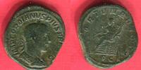 Gordian III. sesterz Fortuna mit Ruder und Füllhorn -