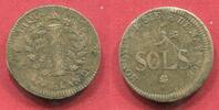 Mainz Frankreich 5 Sols SIEGE OF MAINZ Mayence durch Kaiserliche Truppen -