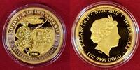 Niue Islands Inseln Centenary of the First World War 1914 - 1918 Western Front Fromelles 100 Dollars 1 Unze Ounce Gold 2016 Polierte Platte OVP Box K
