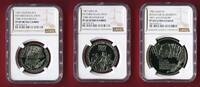 Sowjetunion Russland 9 Rubel Kupfer-Nickel-Münzen (3 Münzen) 70 Jahre Oktoberrevolution - Lot aus 3 Münzen: 1 & 3 & 5 Rubel -