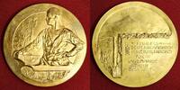 Sudetenland Tschechoslowakei Vergoldete Bronzemedaille mit Originalbox Handelskammer Gewerbekammer Reichenberg (Liberec) Treue Mitarbeit -