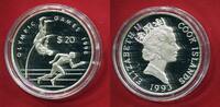 Cook-Inseln 20 Dollars Silbermünze Olympische Spiel 1996 Atlanta - Stabhochsprung & Sprint -