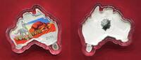 Australien 1 Dollar Silbermünze Dingo (mit Farbapplikation) -