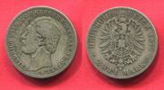 Mecklenburg Strelitz 2 Mark Silber Kursmünze Friedrich Wilhelm -