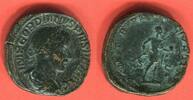 Gordian III. Sesterz Kaiser mit Speer und Globus -