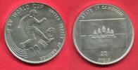 Cambodia Kambodscha 20 Riels Soccer Fußball XV WORLD CUP UNITED STATES OF AMERICA 1994 -