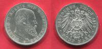 Württemberg 5 Mark Silbermünze Kursmünze, König Wilhelm II -