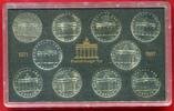 DDR, GDR Eastern Germany Satz 10 x 5 Mark Brandenburger Tor Satz mit 1983 und 1985 in Hartplastikbox -