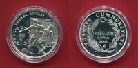 Türkei 7500000 Lira Silbermünze Fußball-Europameisterschaft 2000 -