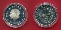Türkei 2500000 Lira Silbermünze 60. Todestag Mustafa Kemal Atatürk -