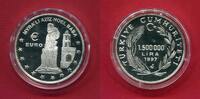Türkei 1500000 Lira Silbermünze Nikolaus von Myra -