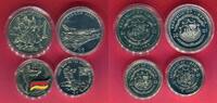Liberia 4 x 5 Dollars Lot Cu/Ni Lot - Airbus- Wallstreet - First Man on the Moon - Fussball WM 2006 -