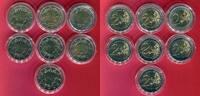 Monaco 7 x 2 Euro Kursmünze Bimetall Albert II. Kursmünzen - Lot -
