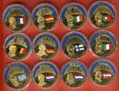 Liberia 12 x 10 Dollar Kupfer Münzen vergoldet Farb Ecu Münzen Sammlung - Die Ersten 12 Euro Länder -