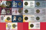 Vatikan 7 x 50 Cents Kursmünze Coincard Lot - Papst Franziskus -