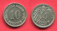 Deutschland Germany Kaiserreich 10 Pfennig Selten in dieser Erhaltung -