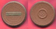 Deutschland Germany 1933 - 1945 Porzellan Medaille Braun Meissner Waffenruhe Frankreich Feldzug Wagen von Compiegne mit Farbapplikation Rar -
