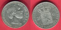 Niederlande Holland Netherlands 2,5 Gulden Silber Wilhelm III. 1849 - 1890 -