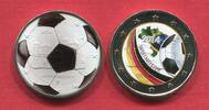 BRD, Deutschland 2 x 2 Euro Gedenkmünzen Set aus zwei Fußball Münzen (Farbauflage) - Football - Soccer -