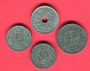 Belgien 95 Centimes - 4 Münzen Kursmünzen Königreich Belgien -