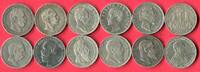 Kaiserreich 12 x 5 Mark Silbermünzen Lot aus zwölf 5 Mark-Münzen, verschiedene Typen -