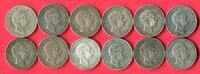 Preußen 12 x 5 Mark Silbermünzen Wilhelm II. - Lot aus zwölf 5 Mark-Münzen -
