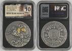 Niue 5 Dollars Silber 2 Unzen Ounces Alexander der Große The Great Teilvergoldet Hohes Relief High Relief -