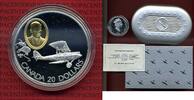 Kanada 20 Dollars Silbermünze m. Teilvergoldung Harilland Gipsy Moth -