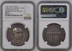 Karl Goetz Deutschland Germany SILVER Silbermedaille Zeppelin Friedrichshafen München 1. April 1909 -