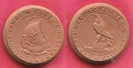 Deutschland Germany 1933 - 1945 Porzellan Medaille Braun Meissner Fahren gegen Engeland Norwegenfeldzug Wikingerschiff ohne Farbapplikation -