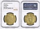 Colombia Kolumbien 8 Escudos Gold Drapierte Büste der Liberty - gute Erhaltung für diesen Typ -