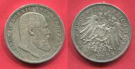 Württemberg 5 Mark Silbermünze Kursmünze, König Wilhelm II -