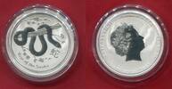 Australien Australia 50 Cents 1/2 Unze ounce Silber Lunar Jahr der Schlange Year Of The Snake -