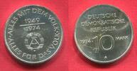 DDR GDR Eastern Germany 10 Mark Materialprobe Silber Pattern 25 Jahre DDR Silberprobe Probe Stgl -