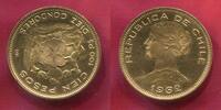 Chile 100 Pesos Diez Condores Gold Fauenkopf -