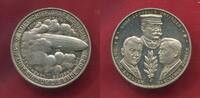 Deutschland Weimarer Republik Silbermedaille Zeppelin LZ 127 1. Fahrt um die Erde Zeppelin in Wolken mit Stationen -