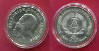 Eastern Germany DDR GDR 20 Mark Silber 1970 150. Geburtstag Friedrich Engels (1820-1895) unc
