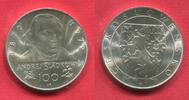 Czechoslovakia Tschechoslowakei 100 Korona kronen Silber Pattern Trial Andrej Sladkovic; -