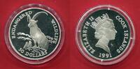 Cook-Inseln 50 Dollars Silber Endangered Wildlife - Gefährdete Tierwelt - Steinbock -