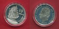 Spanien 10 Euro Silber 2003 Schiffsmotiv 75. Jahrestag vom Schiff Elcano proof in capsule