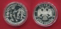 Russland 3 Rubel Silber 1 Unze Ounce Olympische Spiele - Fußball -