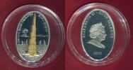 Cook-Inseln 10 Dollars Silbermünze Burj Dubai Skulpturmünze (1 oz, m. 24-Karat-Teilvergoldung) -