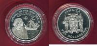 Jamaica 10 Dollar Silber Columbus Ankunft in der Neuen Welt -