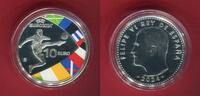 Spanien 10 Euro Silber mit Farbauflage Germany UEFA 2024 proof in capsule