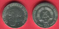 Eastern Germany DDR GDR 20 Mark Silber 1970 150. Geburtstag Friedrich Engels (1820-1895) unc